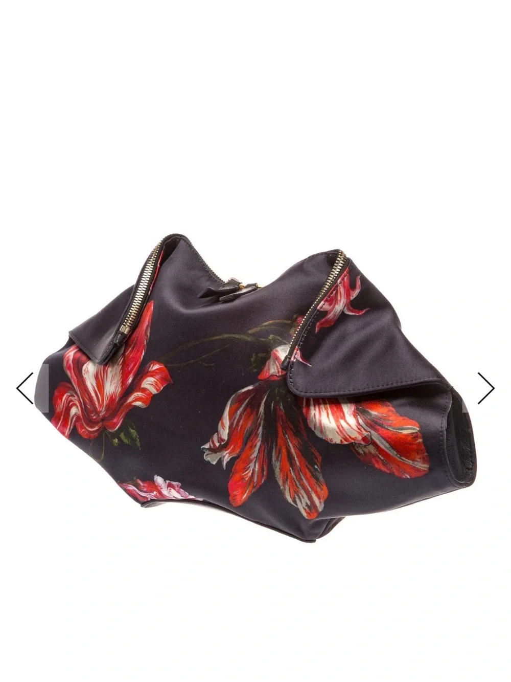 Alexander McQueen De Manta Clutch with Red Bloom Print